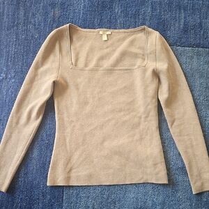 COS Long Sleeve Square Neck Top